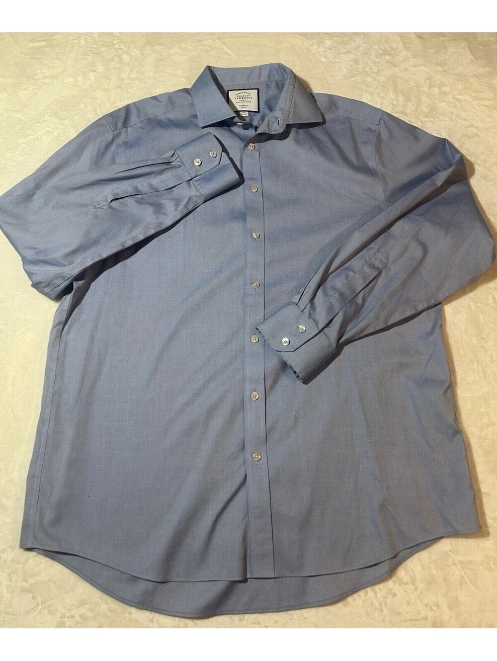 Charles Tyrwhitt Blue Button up Dress Shirt Classic Fit 17/36